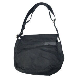 Prada triangle black nylon bag logo shoulder Tessuto